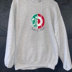 Starbucks and target sweatshirt
